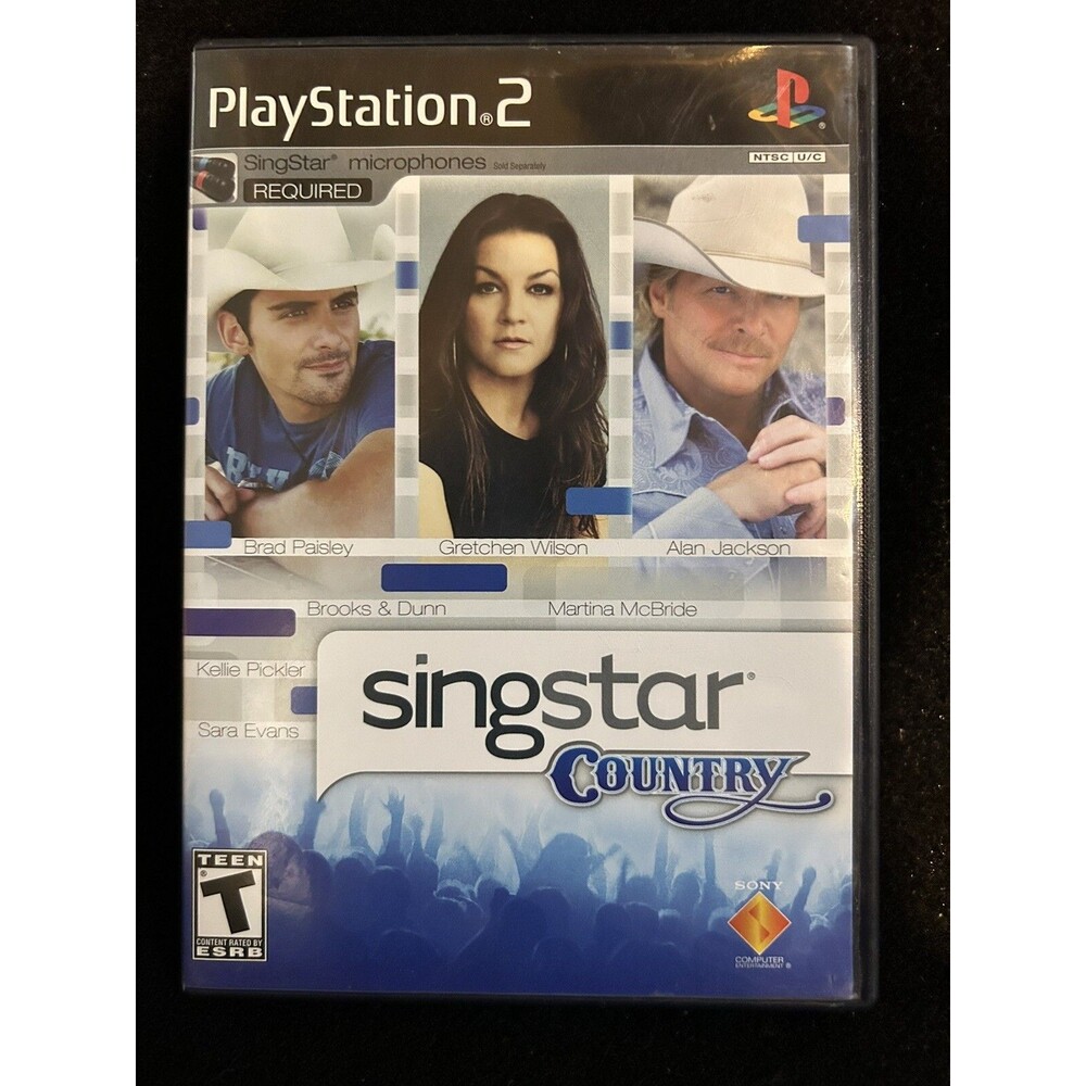 SingStar: Country (Sony PlayStation 2, 2008) PS2 Complete with Manual
